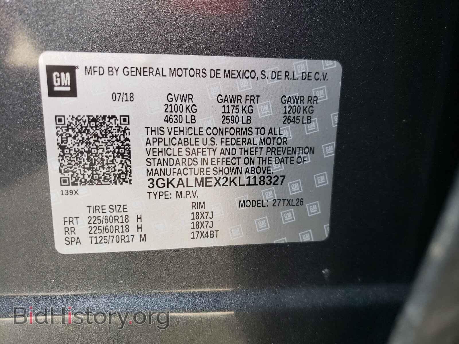 2019 GMC TERRAIN - VIN: 3GKALMEX2KL118327 - Фото 10