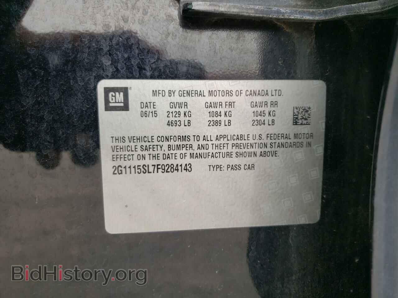 2015 CHEVROLET IMPALA - VIN: 2G1115SL7F9284143 - Фото 10