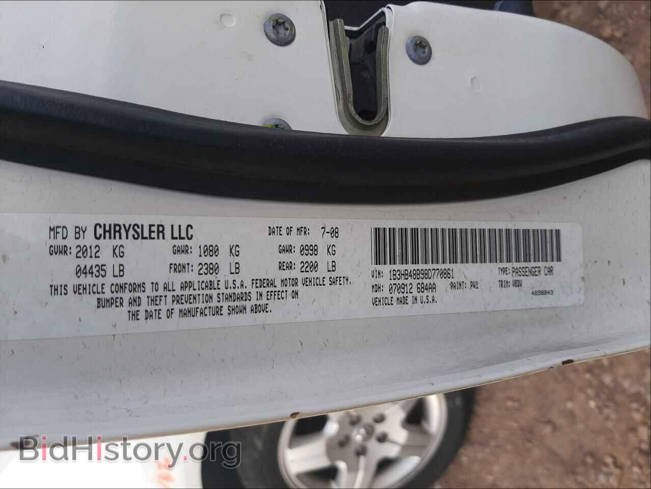 2008 DODGE CALIBER - VIN: 1B3HB48B98D770861 - Фото 10