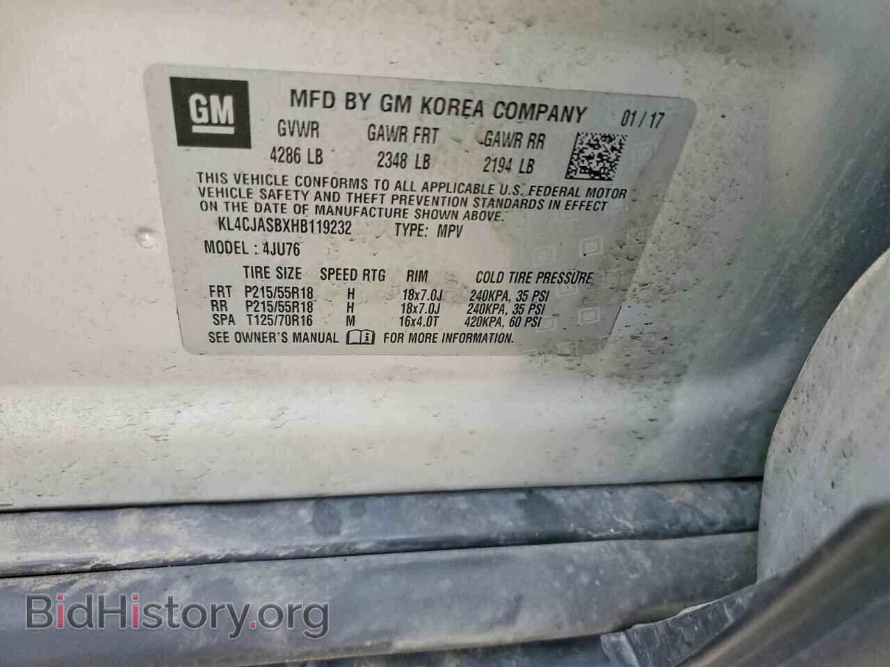 2017 BUICK ENCORE - VIN: KL4CJASBXHB119232 - Photo 14