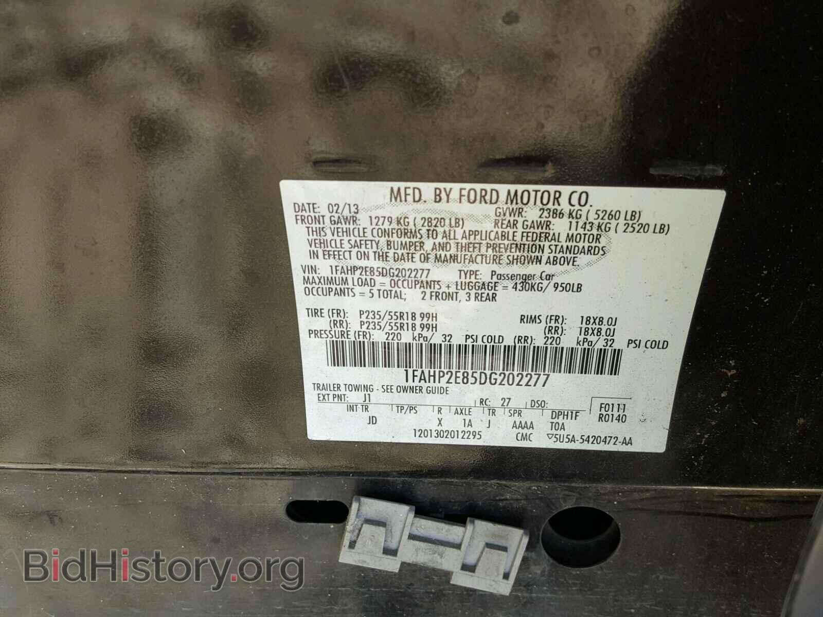 2013 FORD TAURUS - VIN: 1FAHP2E85DG202277 - Photo 10