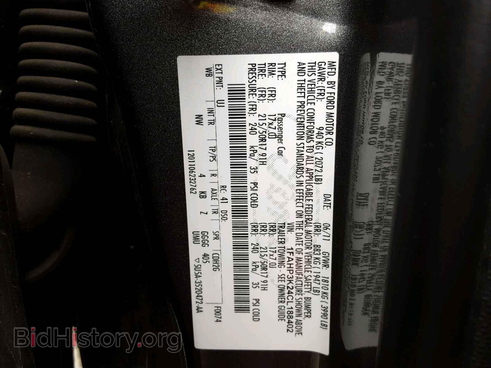 2012 FORD FOCUS - VIN: 1FAHP3K24CL188402 - Photo 10