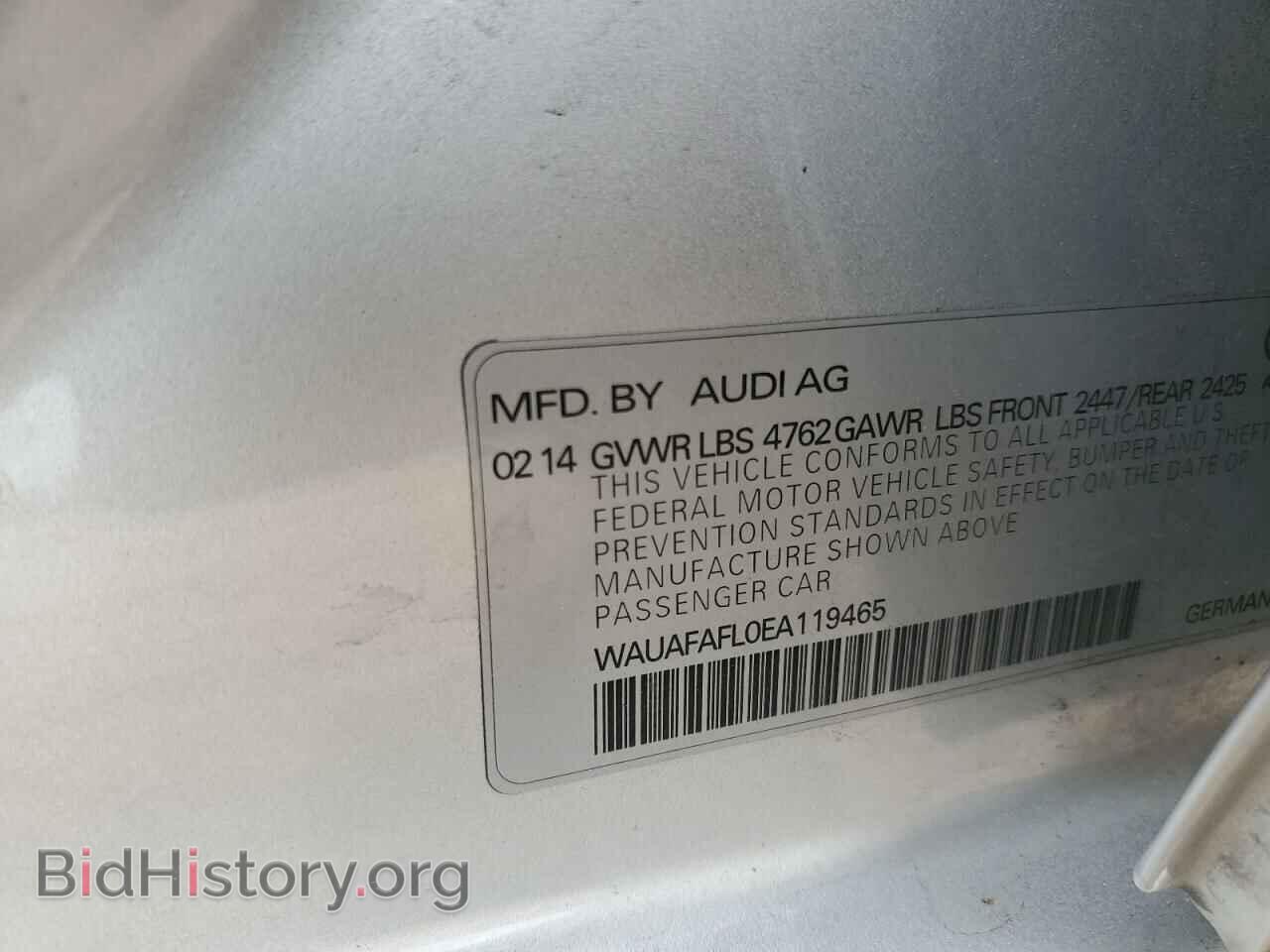 2014 AUDI A4 - VIN: WAUAFAFL0EA119465 - Photo 12
