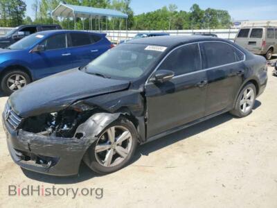 2012 Volkswagen PASSAT SE, черный — VIN 1VWBP7A33CC018563, Copart
