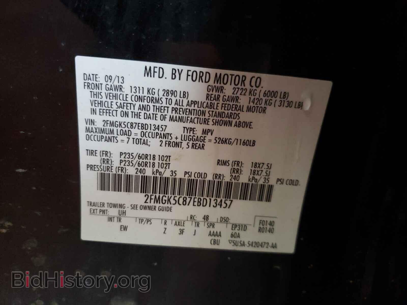 2014 FORD FLEX - VIN: 2FMGK5C87EBD13457 - Photo 10