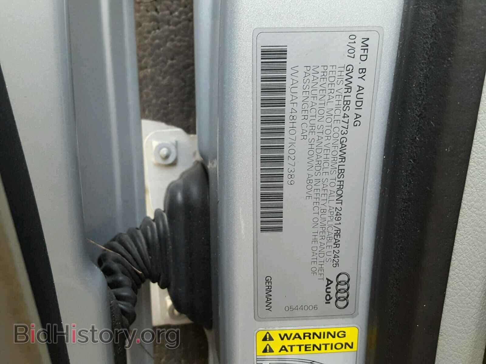 2007 AUDI A4 - VIN: WAUAF48H07K027389 - Photo 10