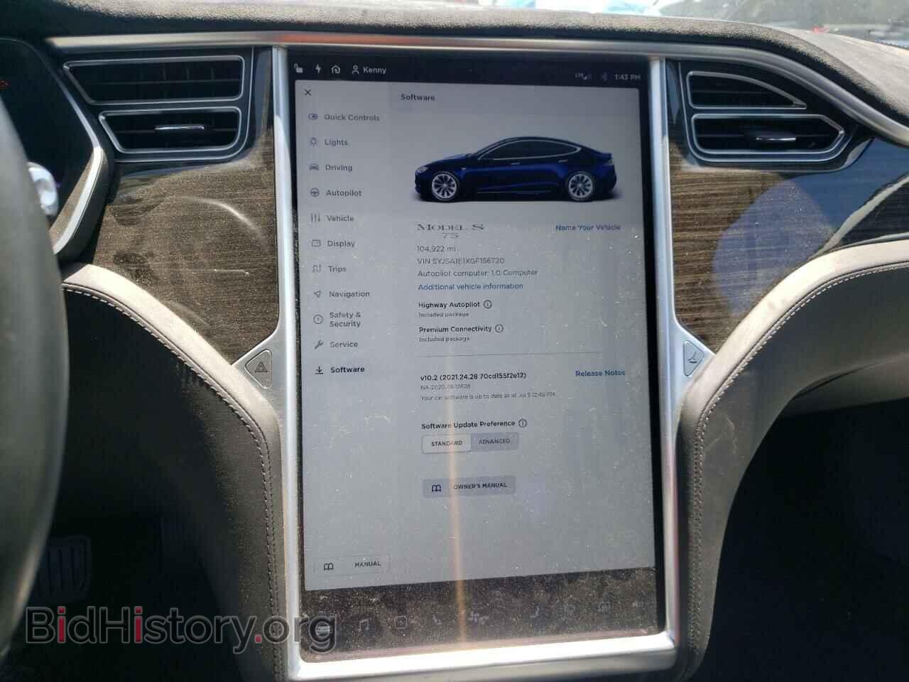 2016 TESLA MODEL S - VIN: 5YJSA1E1XGF156720 - Photo 9