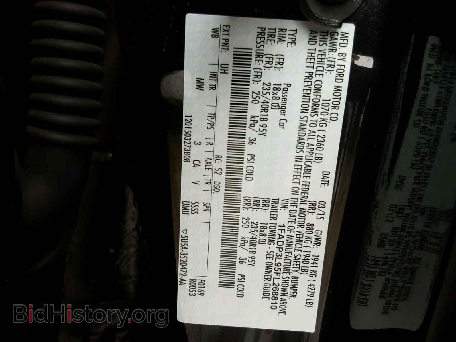 2015 FORD FOCUS - VIN: 1FADP3L95FL268810 - Фото 10