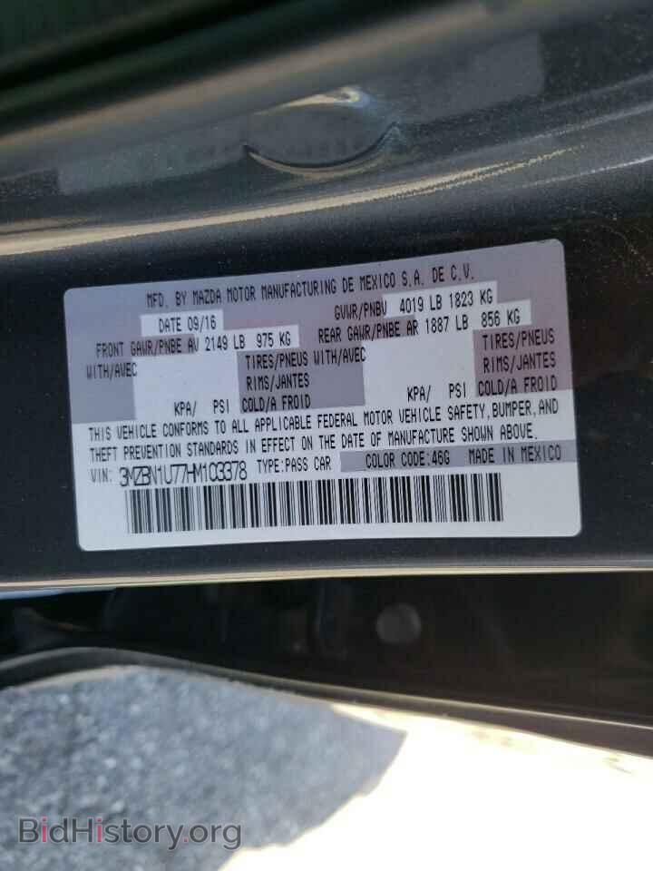 2017 MAZDA 3 - VIN: 3MZBN1U77HM103378 - Фото 10