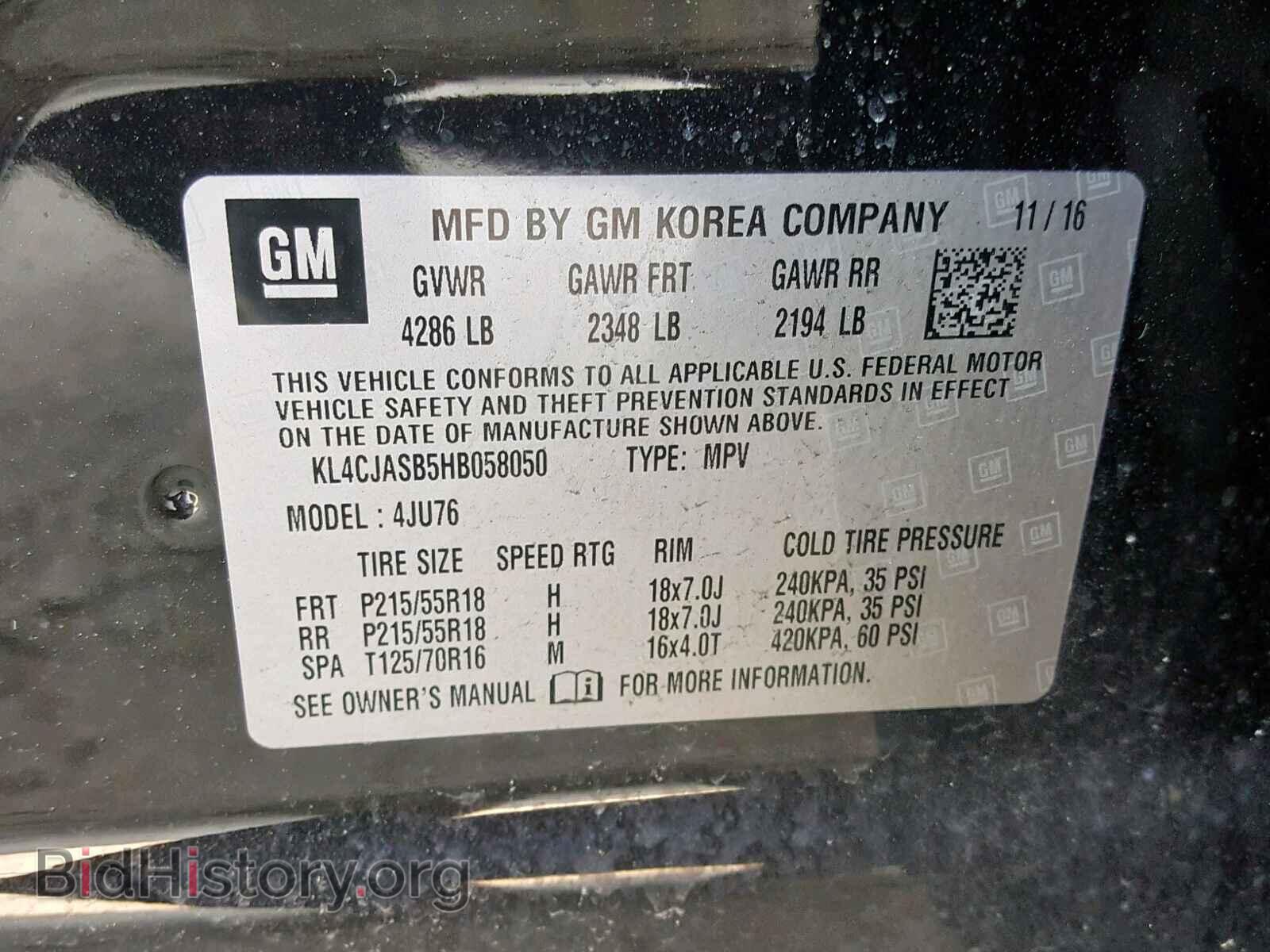 2017 BUICK ENCORE - VIN: KL4CJASB5HB058050 - Photo 10