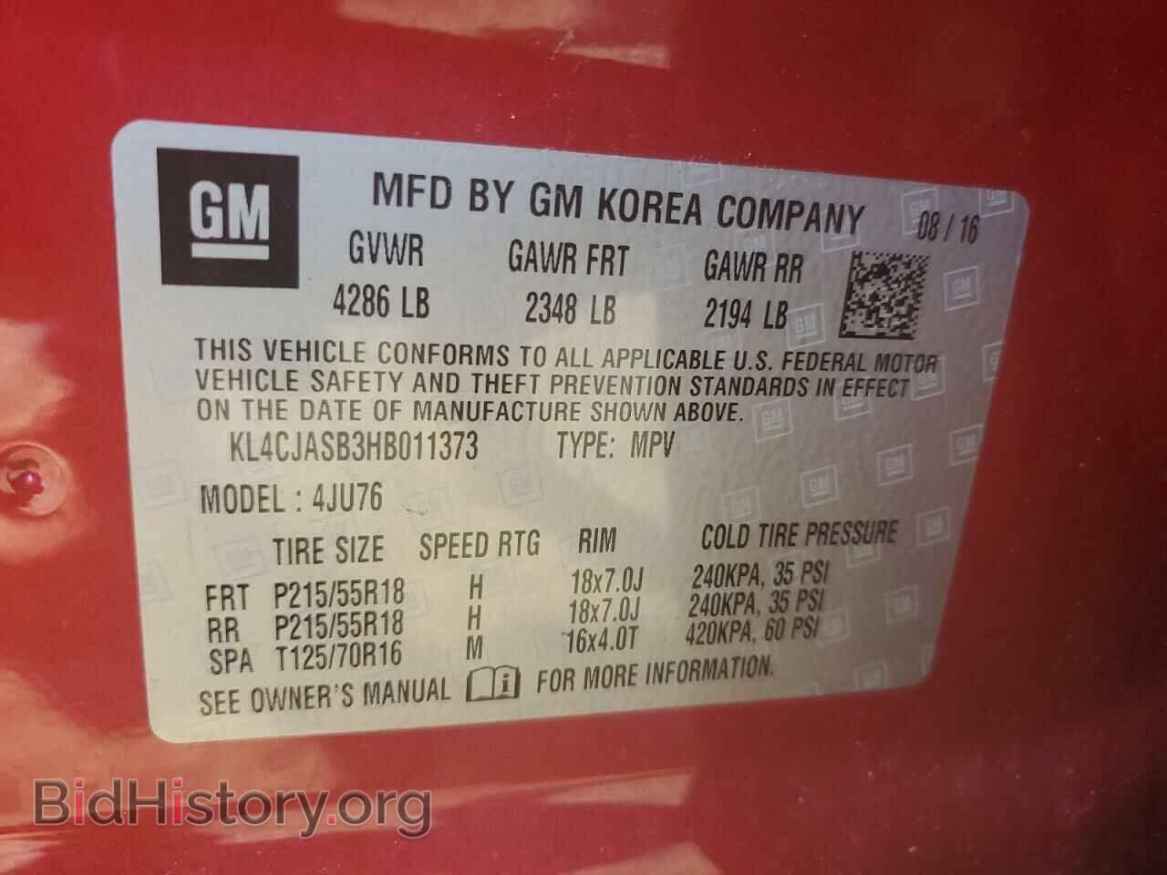 2017 BUICK ENCORE - VIN: KL4CJASB3HB011373 - Photo 13
