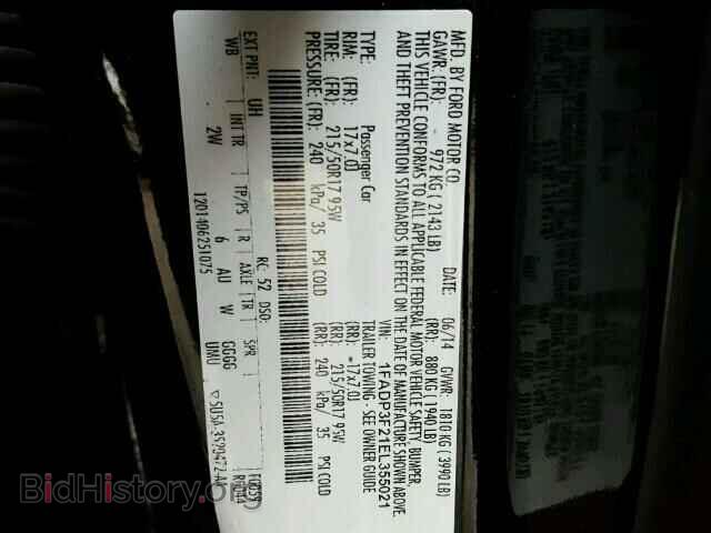 2014 FORD FOCUS - VIN: 1FADP3F21EL355021 - Фото 10
