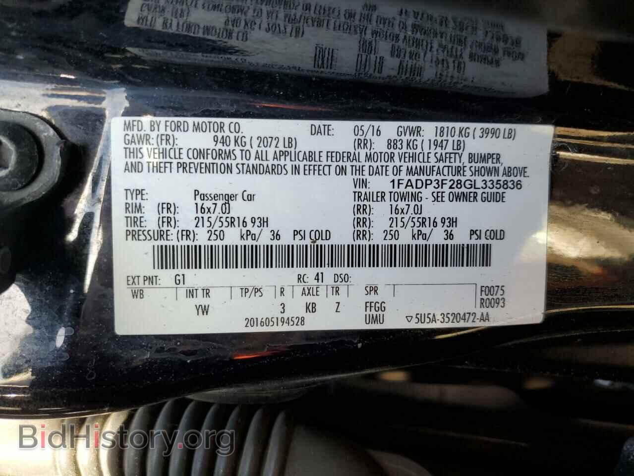2016 FORD FOCUS - VIN: 1FADP3F28GL335836 - Фото 12