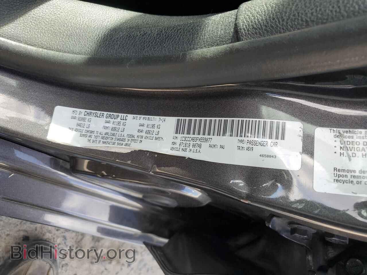 2015 CHRYSLER 200 - VIN: 1C3CCCAB3FN559077 - Фото 13