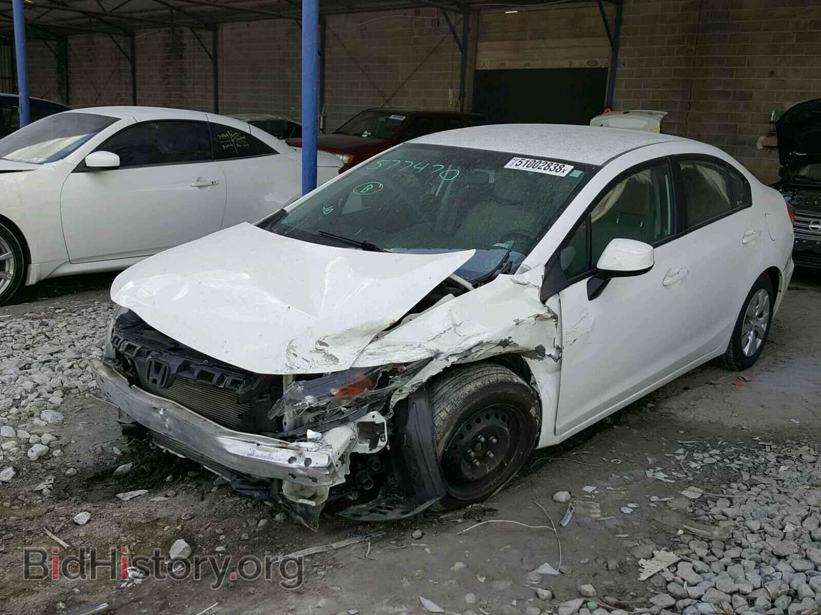 2012 HONDA CIVIC LX - VIN: 2HGFB2F59CH577470 - Фото 2