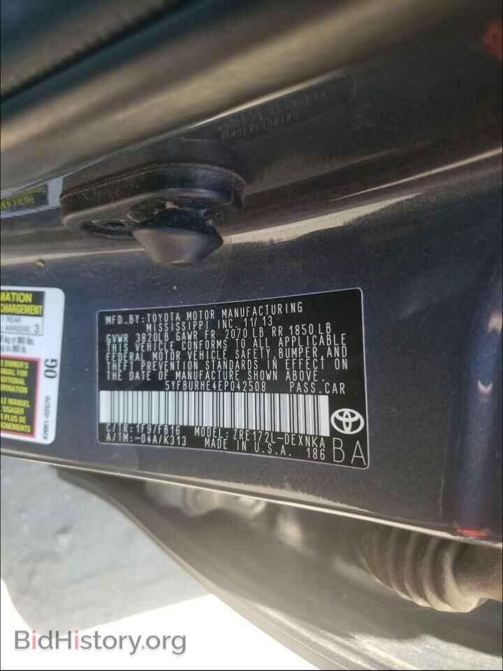 2014 TOYOTA COROLLA - VIN: 5YFBURHE4EP042508 - Photo 10