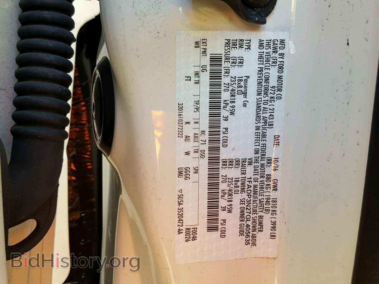 2016 FORD FOCUS - VIN: 1FADP3N27GL405635 - Фото 10