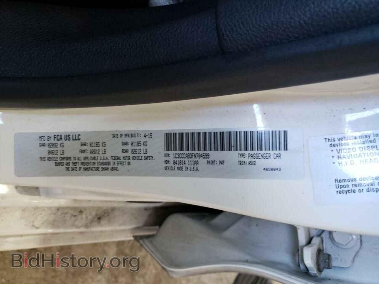 2015 CHRYSLER 200 - VIN: 1C3CCCAB3FN704599 - Фото 10