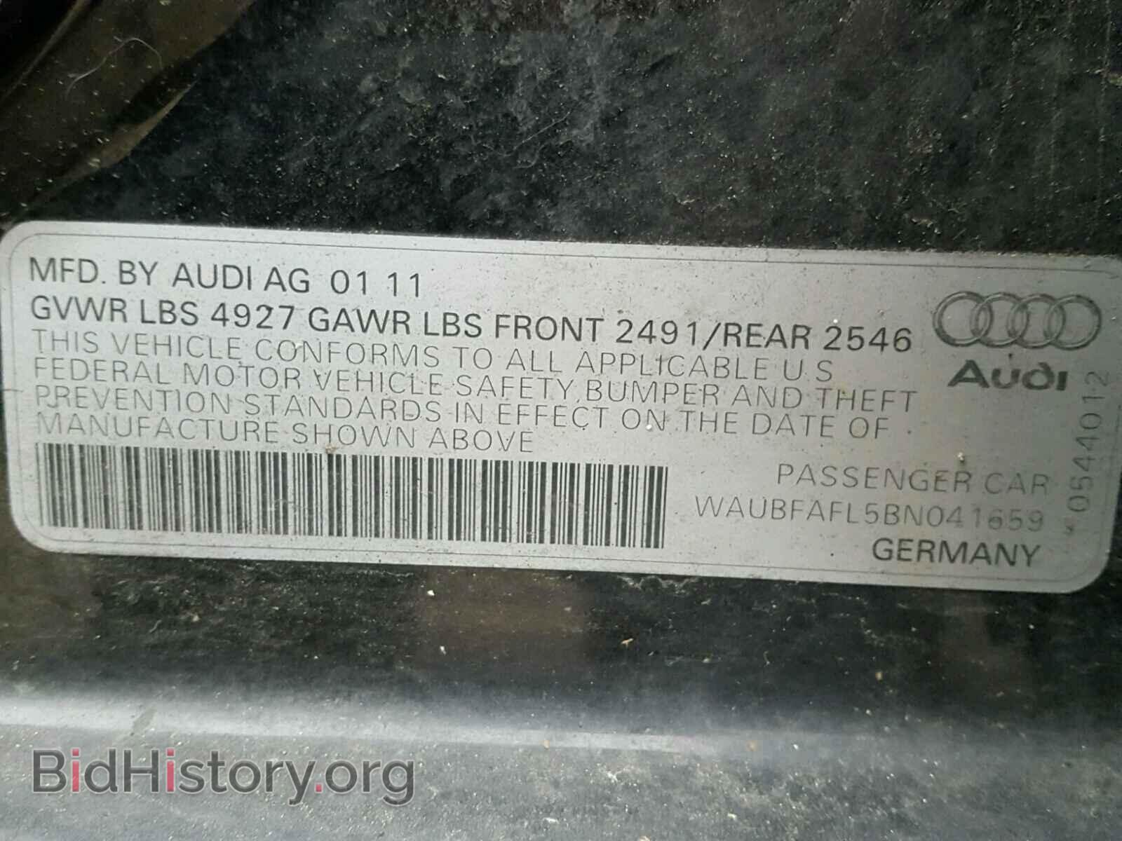 2011 AUDI A4 - VIN: WAUBFAFL5BN041659 - Photo 10