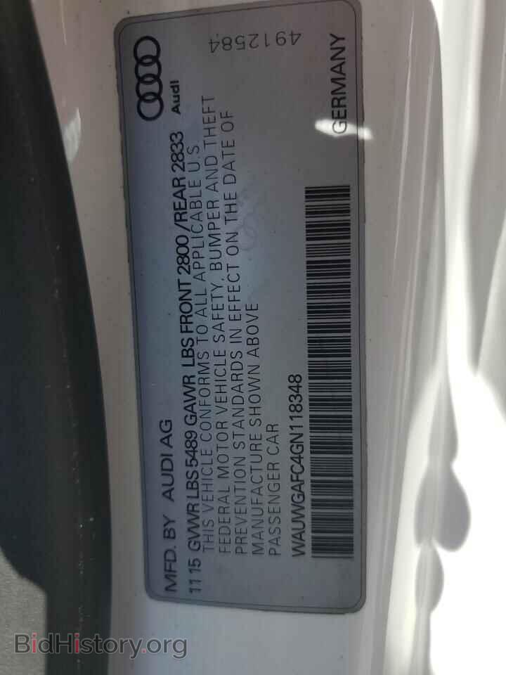 2016 AUDI A7 - VIN: WAUWGAFC4GN118348 - Фото 12