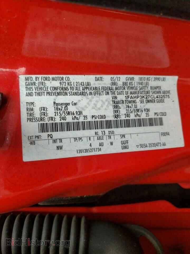 2012 FORD FOCUS - VIN: 1FAHP3K27CL432575 - Photo 10