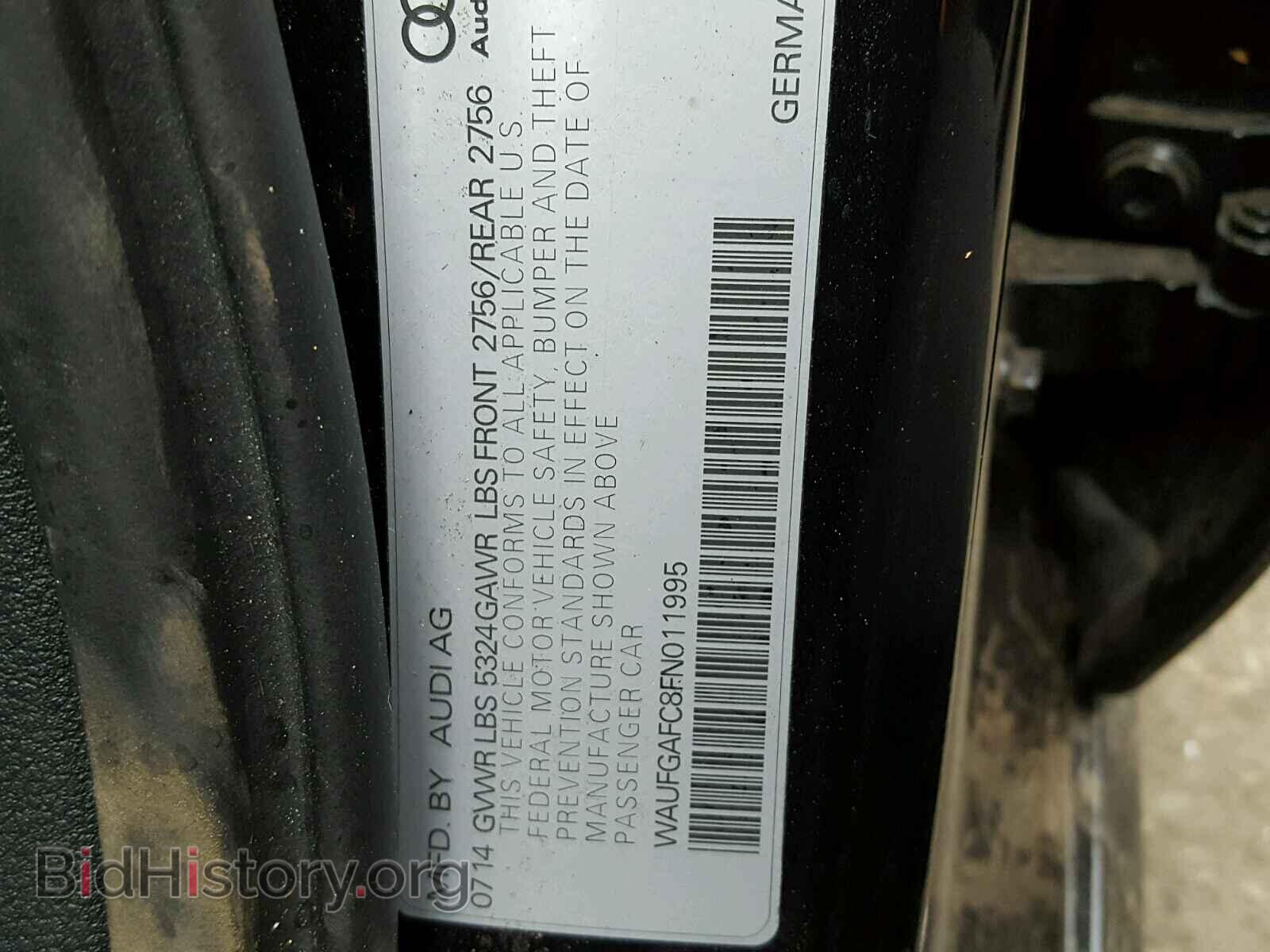 2015 AUDI A6 - VIN: WAUFGAFC8FN011995 - Фото 10