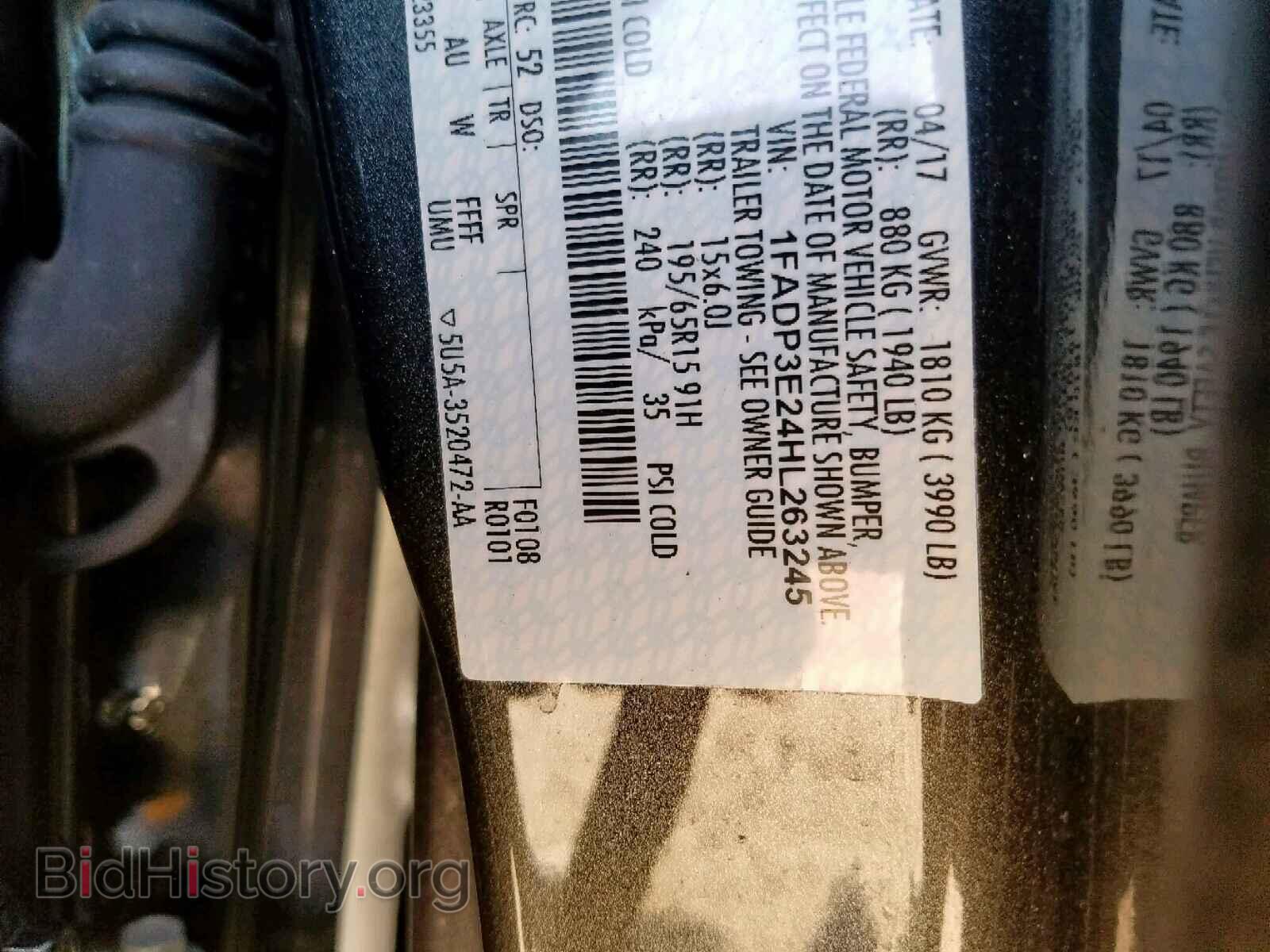 2017 FORD FOCUS - VIN: 1FADP3E24HL263245 - Фото 10