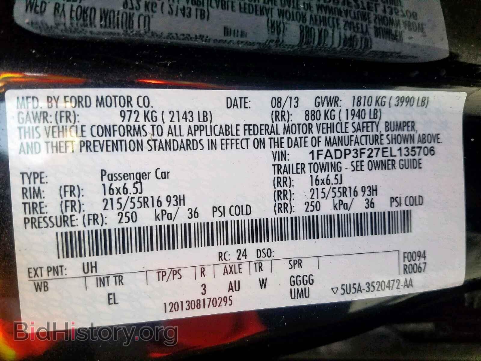 2014 FORD FOCUS SE - VIN: 1FADP3F27EL135706 - Фото 10