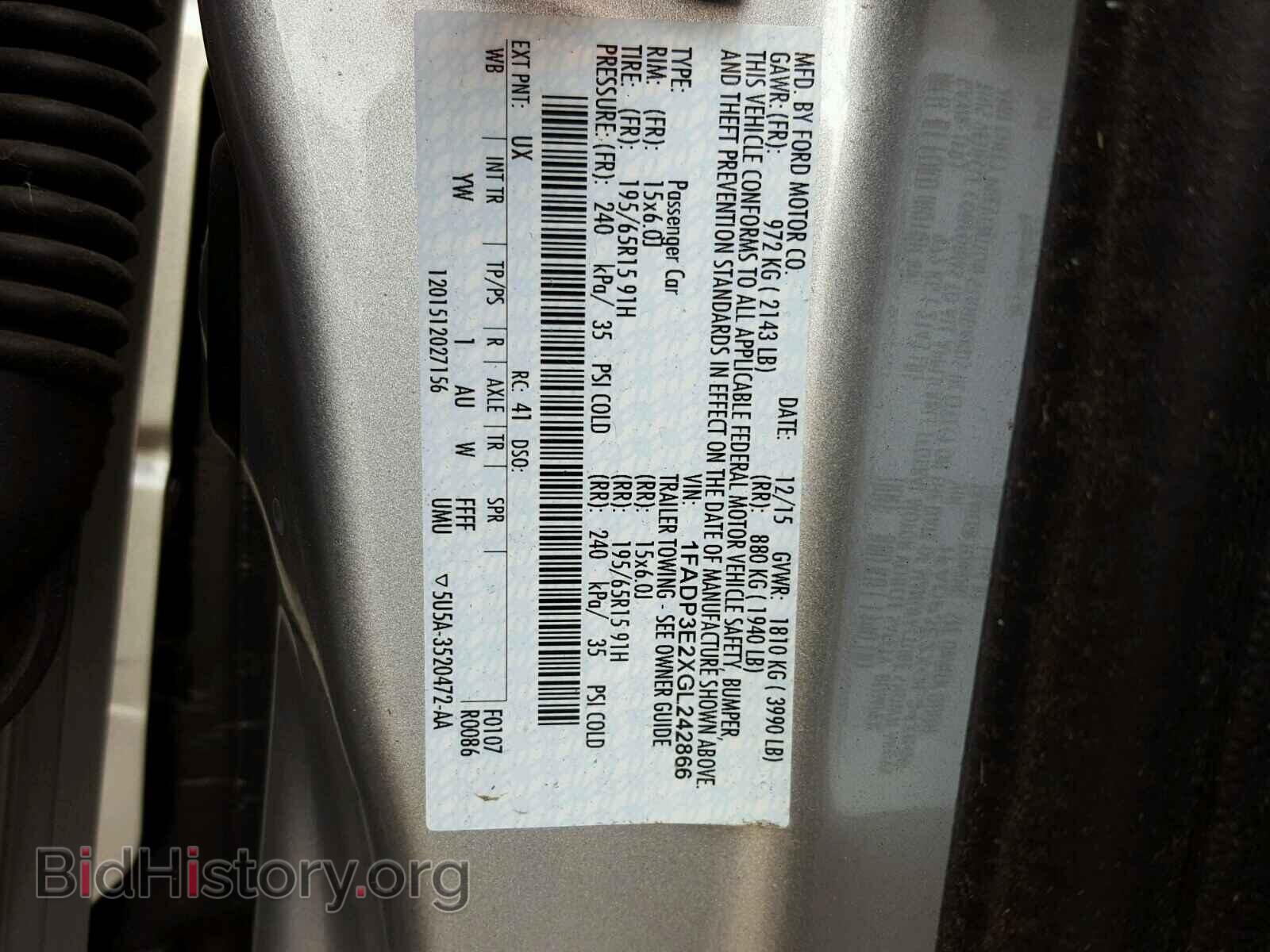 2016 FORD FOCUS - VIN: 1FADP3E2XGL242866 - Photo 10
