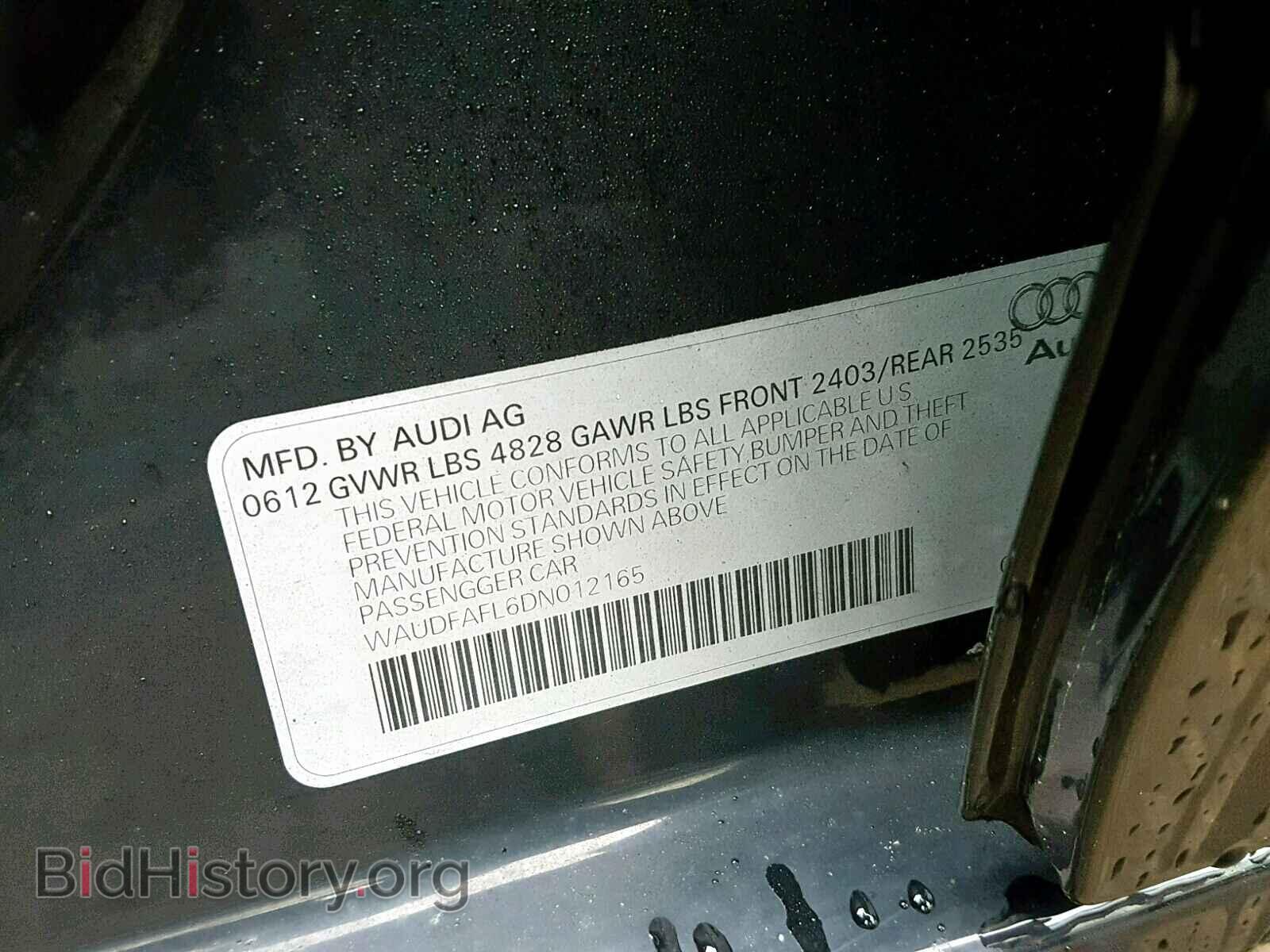 2013 AUDI A4 - VIN: WAUDFAFL6DN012165 - Photo 10