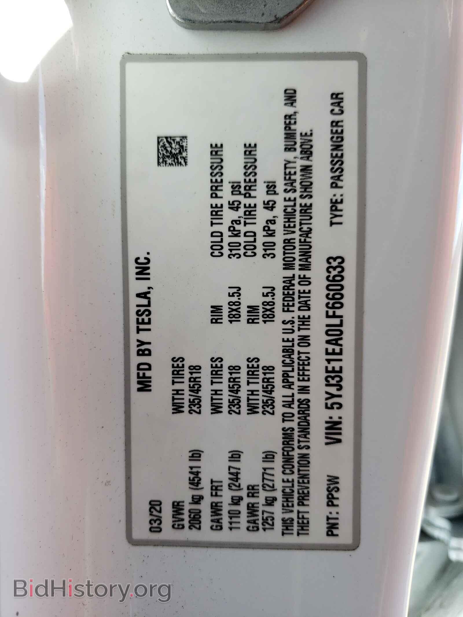2020 TESLA MODEL 3 - VIN: 5YJ3E1EA0LF660633 - Photo 10
