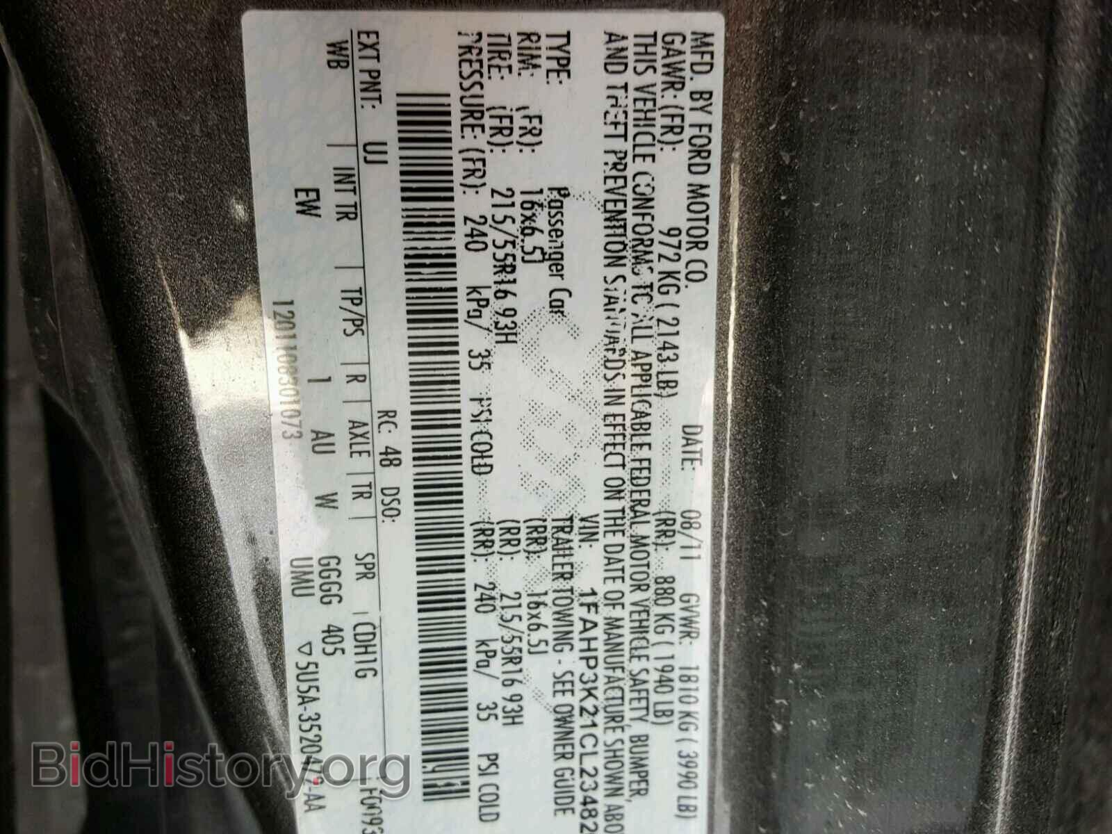 2012 FORD FOCUS - VIN: 1FAHP3K21CL234820 - Photo 10