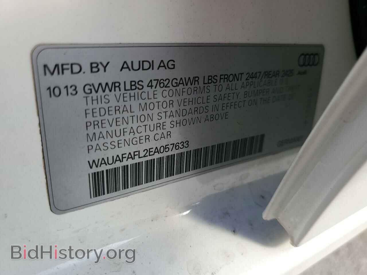 2014 AUDI A4 - VIN: WAUAFAFL2EA057633 - Photo 10