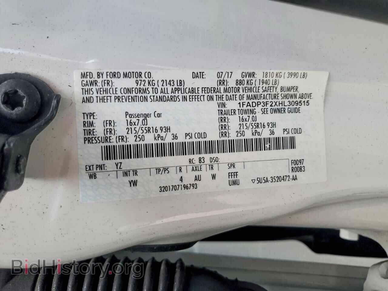 2017 FORD FOCUS - VIN: 1FADP3F2XHL309515 - Photo 13