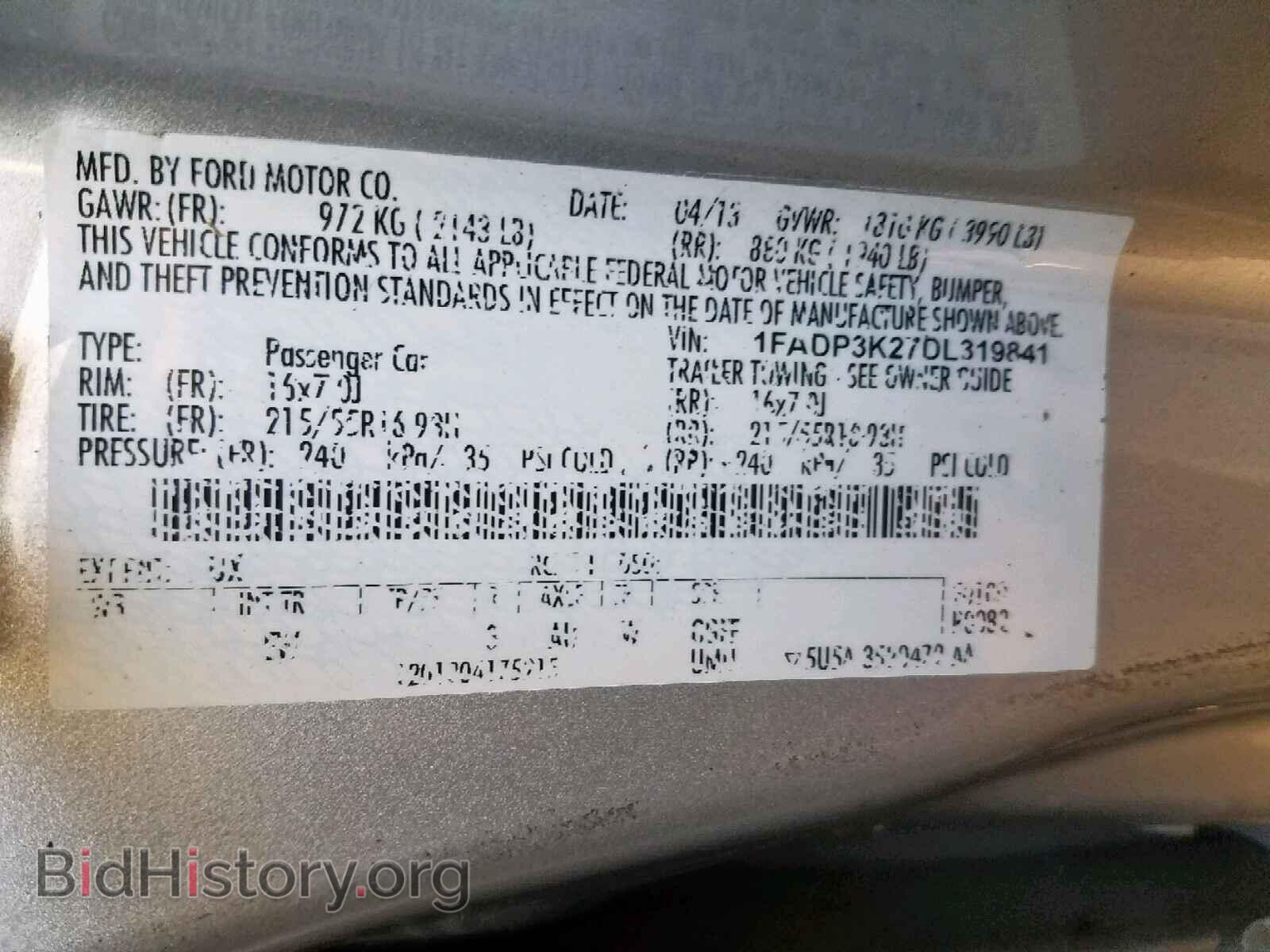 2013 FORD FOCUS SE - VIN: 1FADP3K27DL319841 - Фото 10