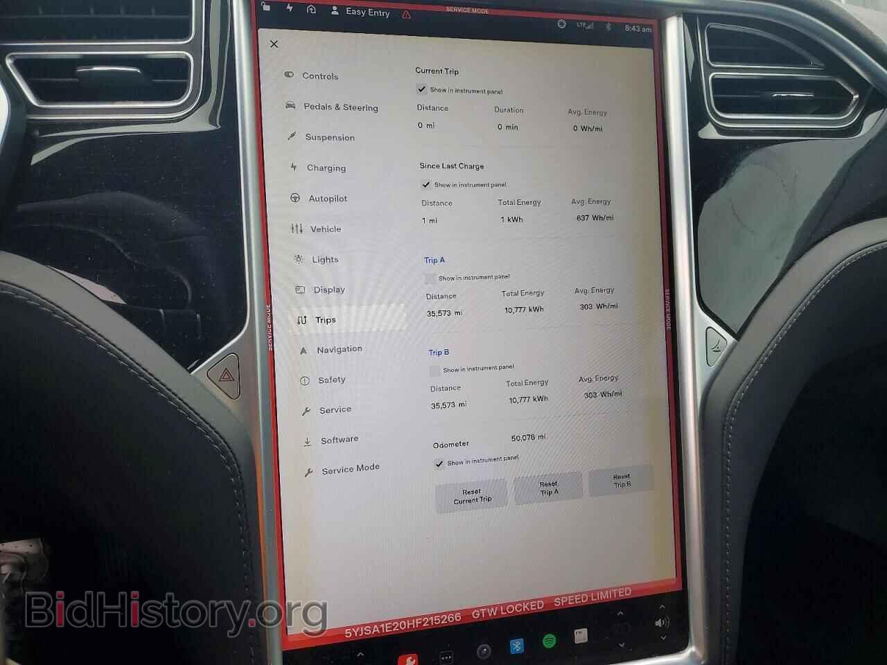 2017 TESLA MODEL S - VIN: 5YJSA1E20HF215266 - Photo 9