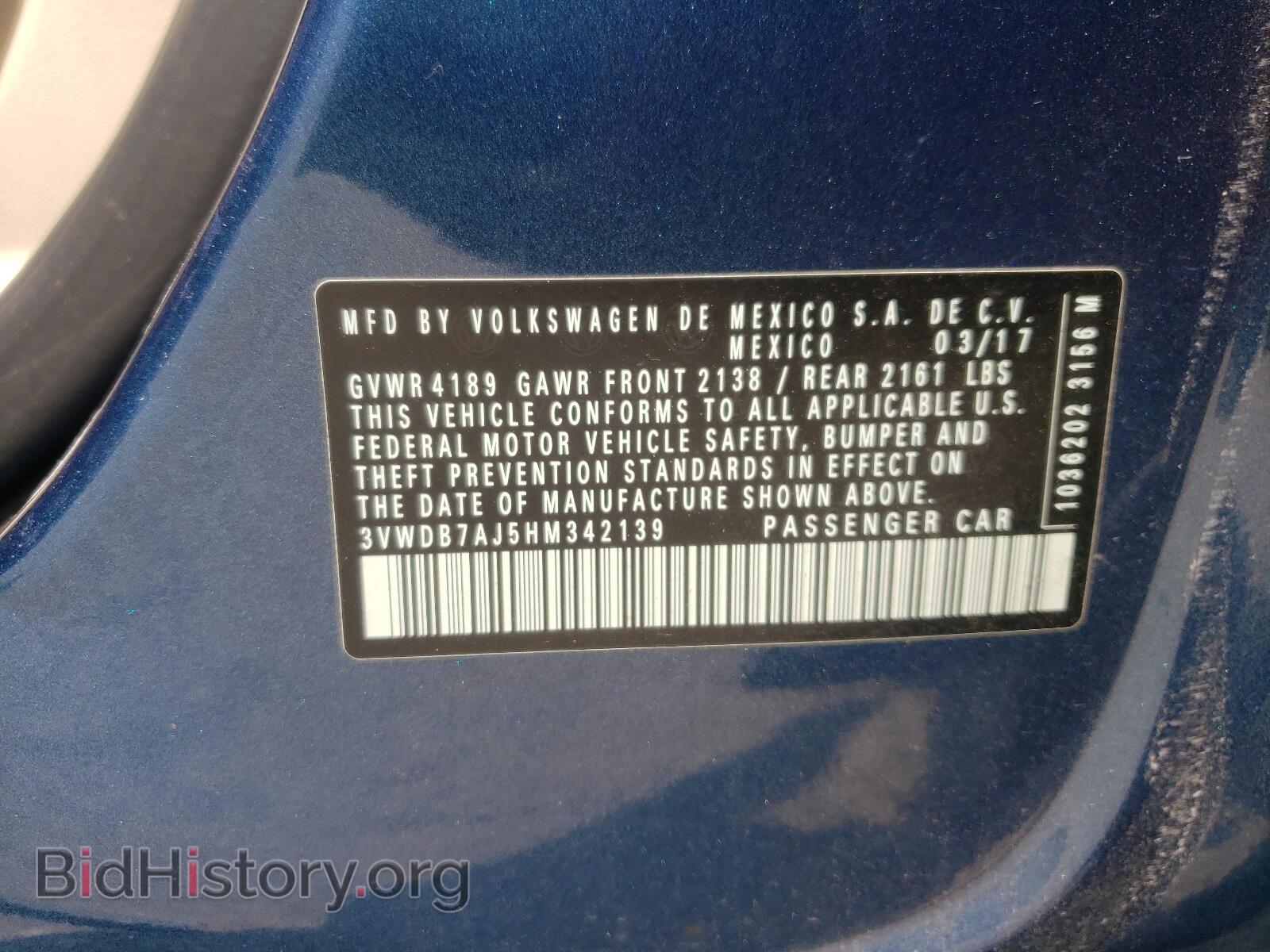 2017 VOLKSWAGEN JETTA - VIN: 3VWDB7AJ5HM342139 - Фото 10