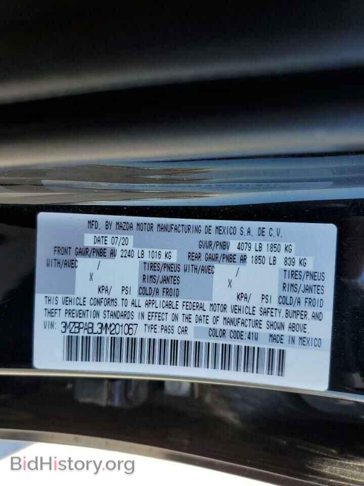 2021 MAZDA 3 - VIN: 3MZBPABL3MM201067 - Photo 10