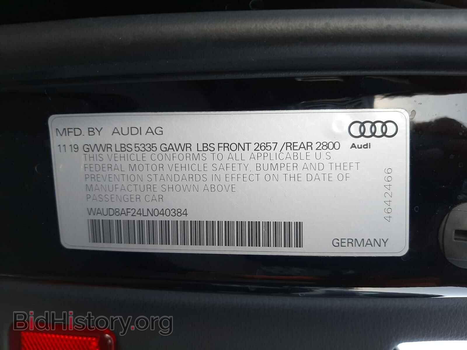 2020 AUDI A6 - VIN: WAUD8AF24LN040384 - Фото 10