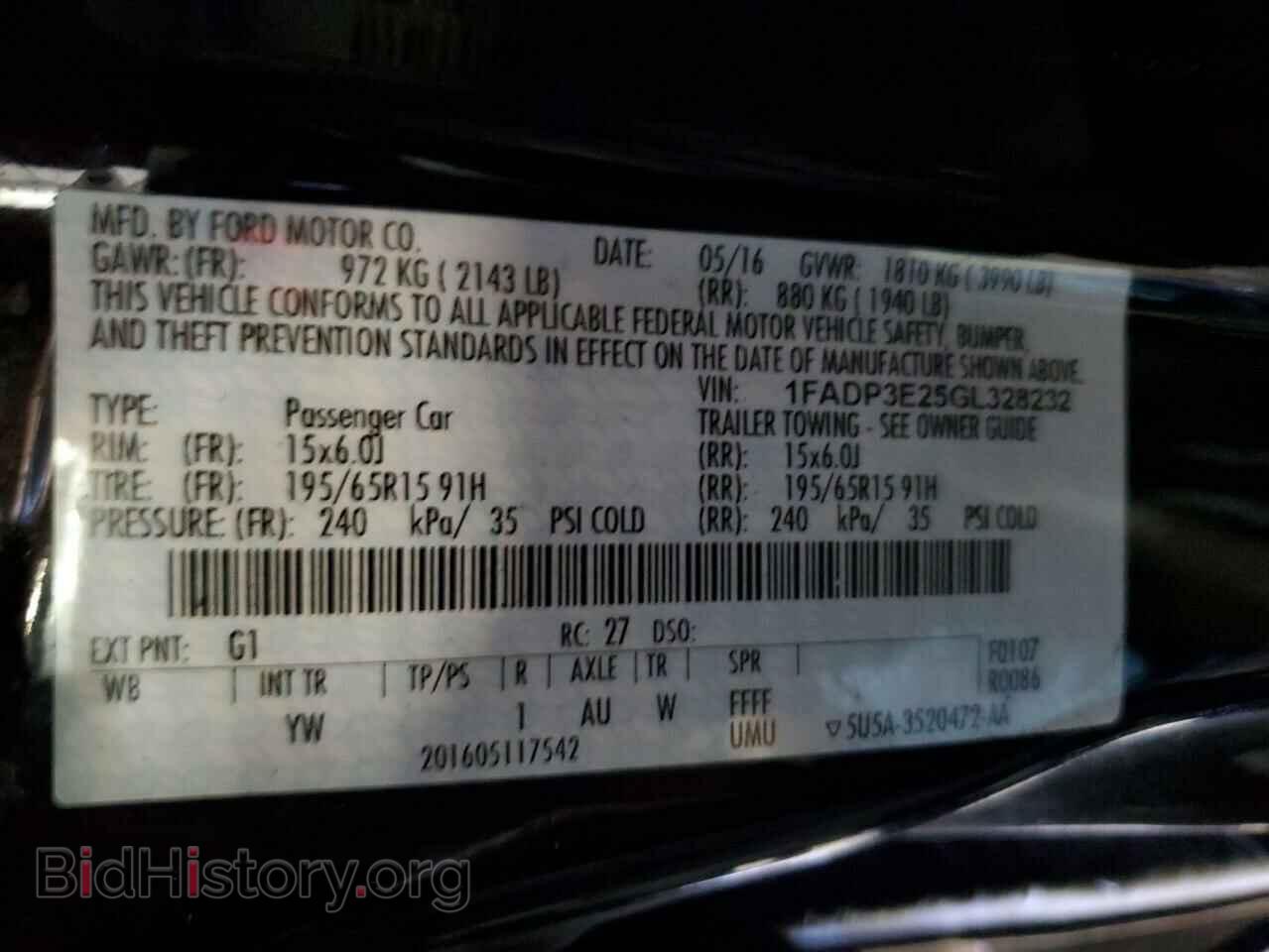 2016 FORD FOCUS - VIN: 1FADP3E25GL328232 - Фото 12
