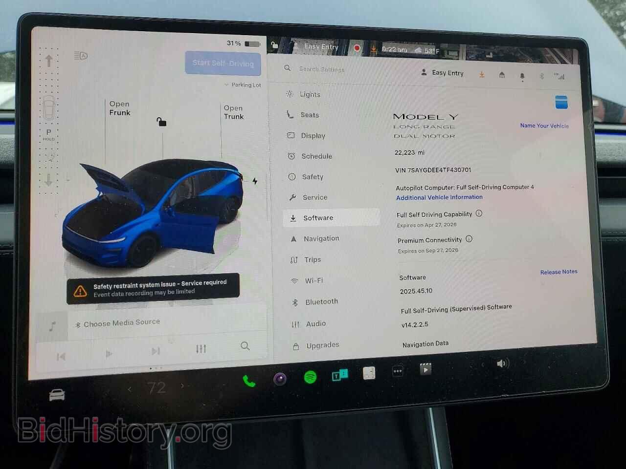 2026 TESLA MODEL Y - VIN: 7SAYGDEE4TF430701 - Фото 9