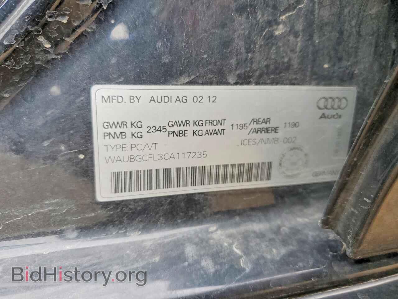 2012 AUDI S4/RS4 - VIN: WAUBGCFL3CA117235 - Фото 12