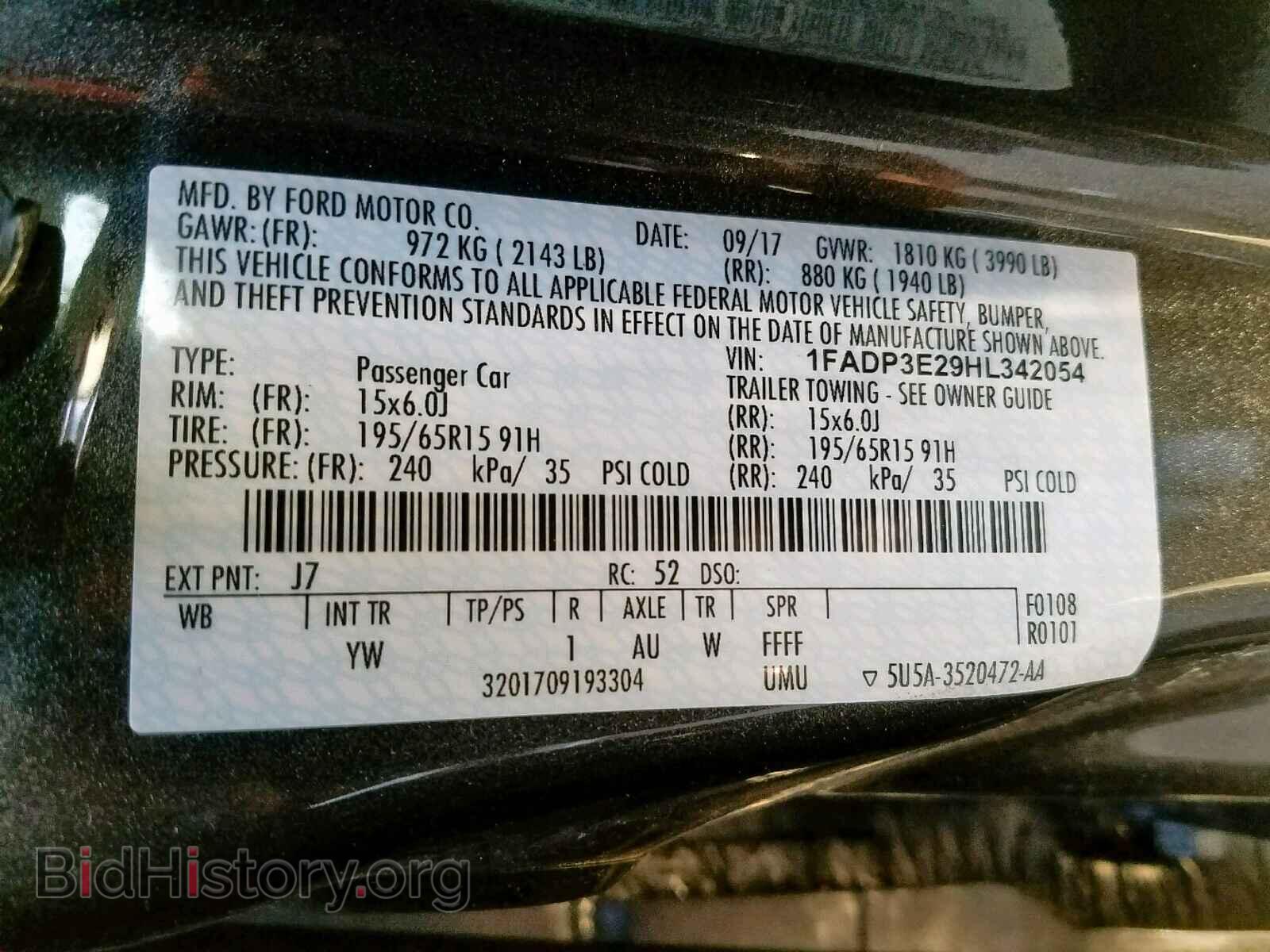 2017 FORD FOCUS - VIN: 1FADP3E29HL342054 - Photo 10