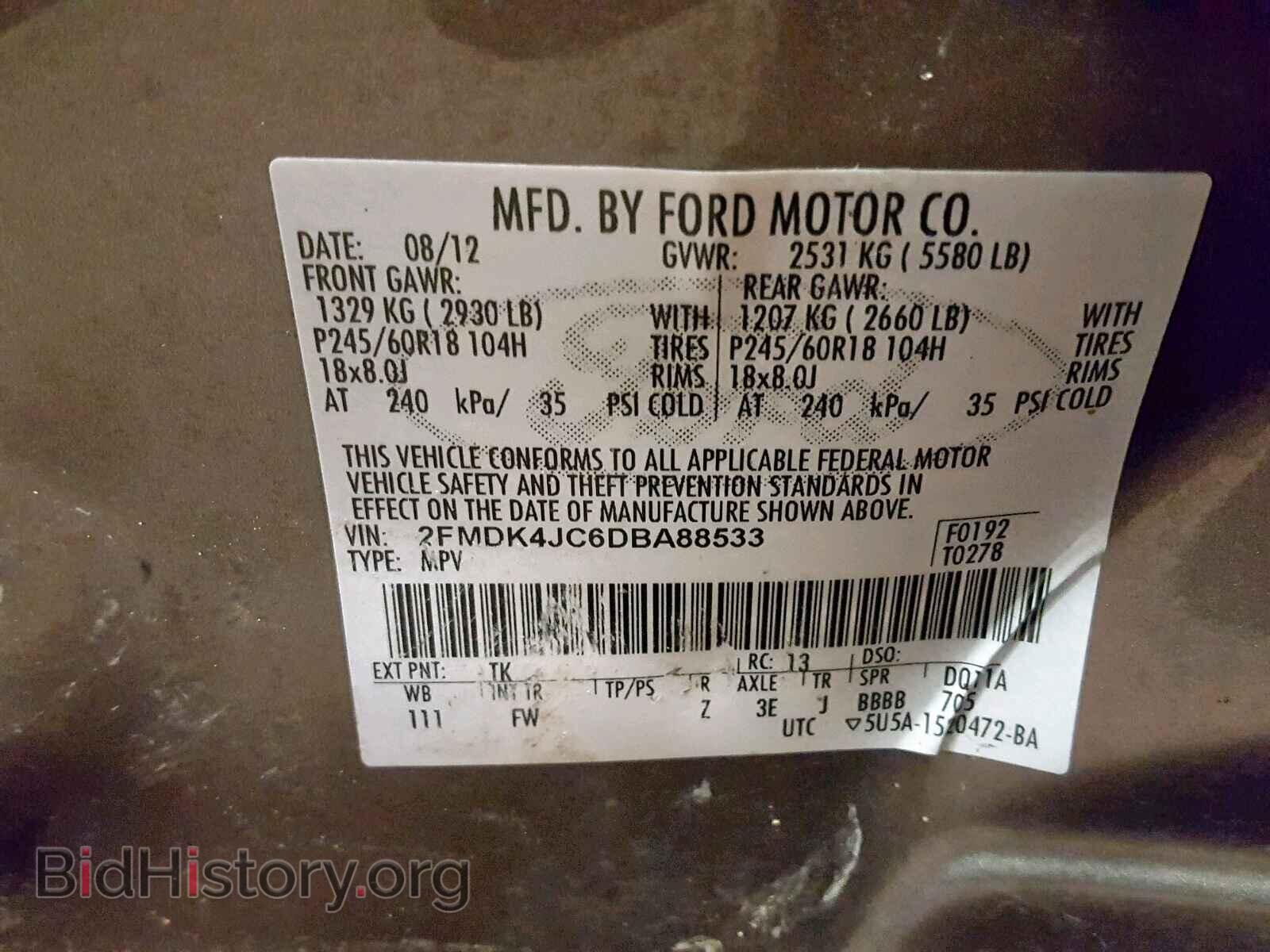 2013 FORD EDGE SEL - VIN: 2FMDK4JC6DBA88533 - Photo 10