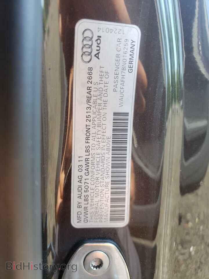 2011 AUDI A5 - VIN: WAUCFAFH7BN016259 - Фото 10
