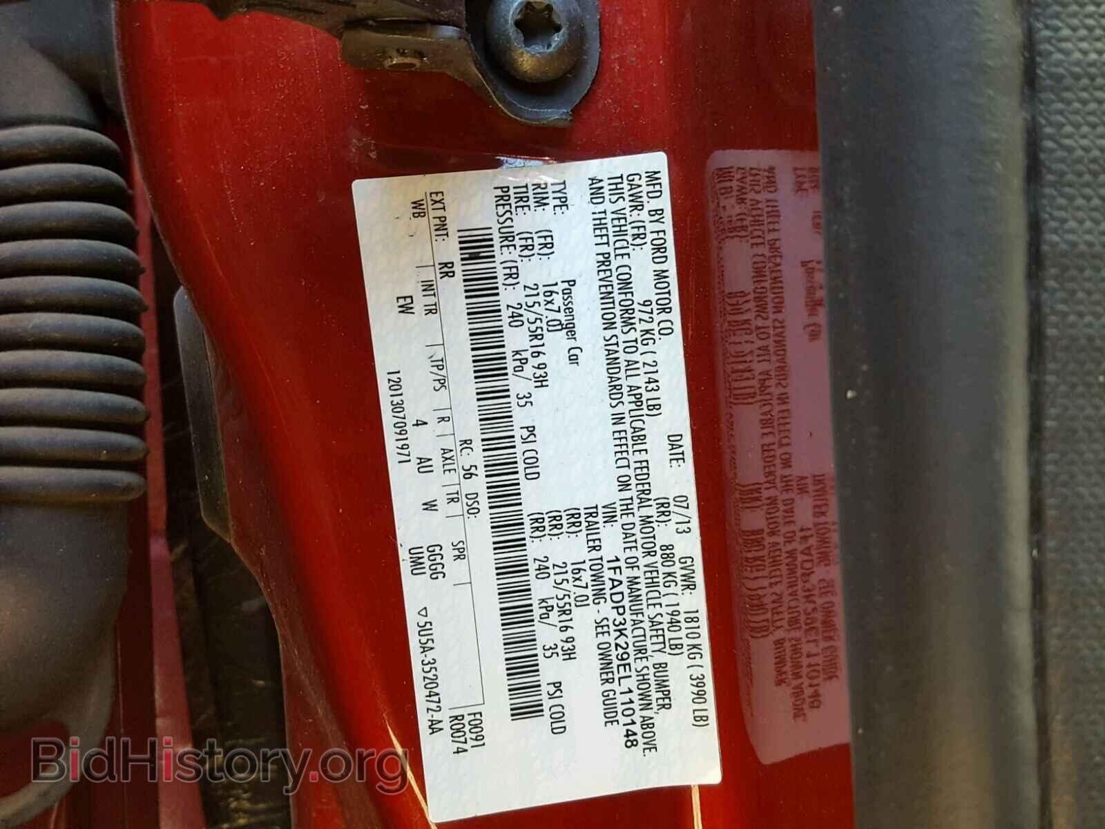 2014 FORD FOCUS - VIN: 1FADP3K29EL110148 - Photo 10