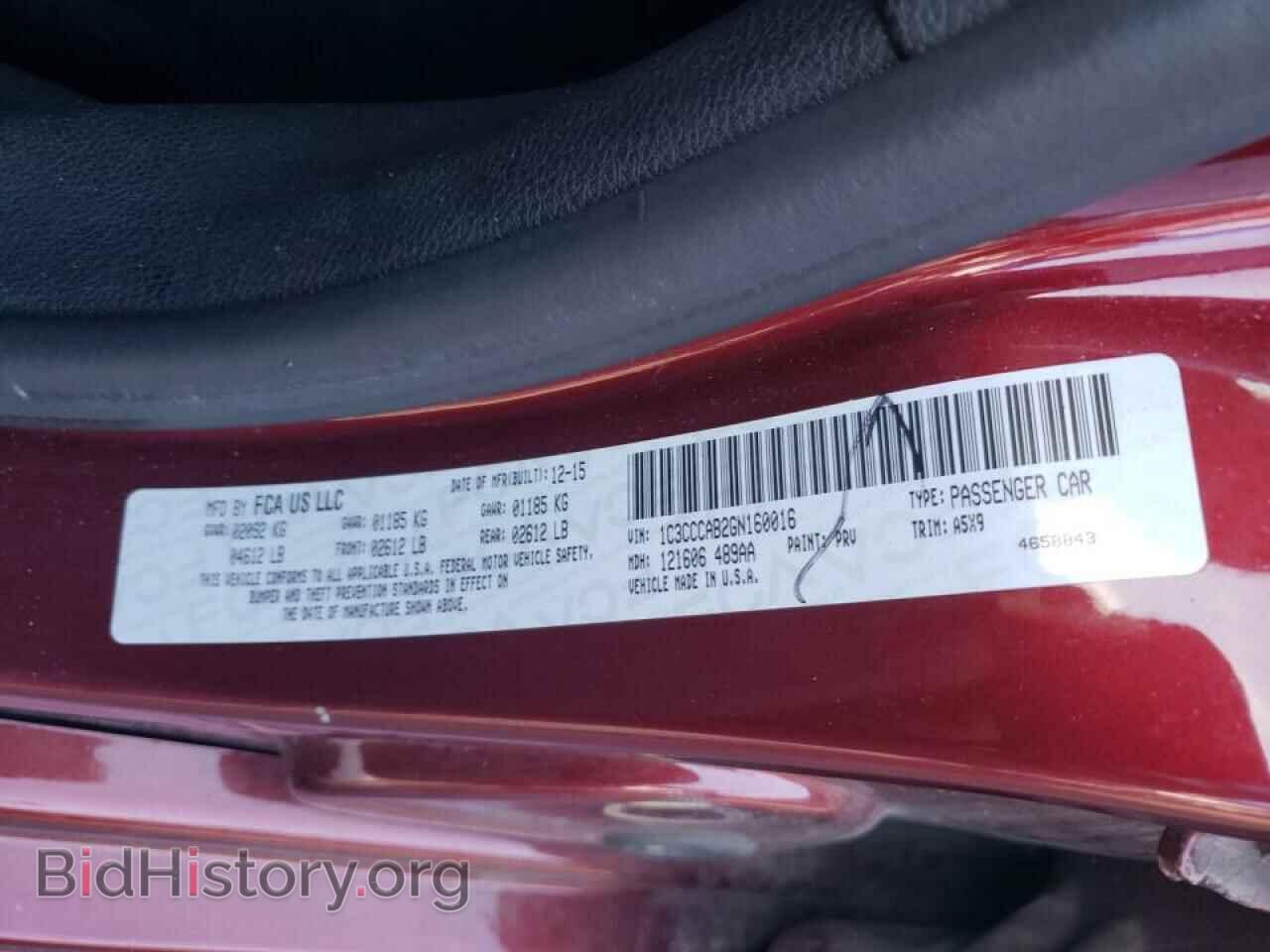 2016 CHRYSLER 200 - VIN: 1C3CCCAB2GN160016 - Photo 10