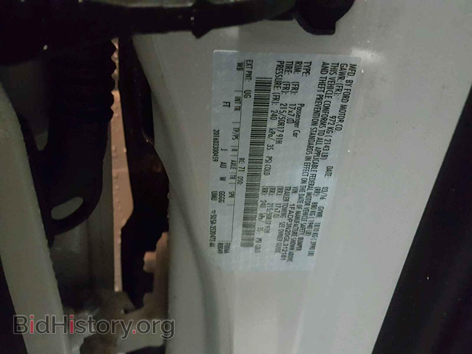 2016 FORD FOCUS - VIN: 1FADP3N20GL312181 - Фото 10