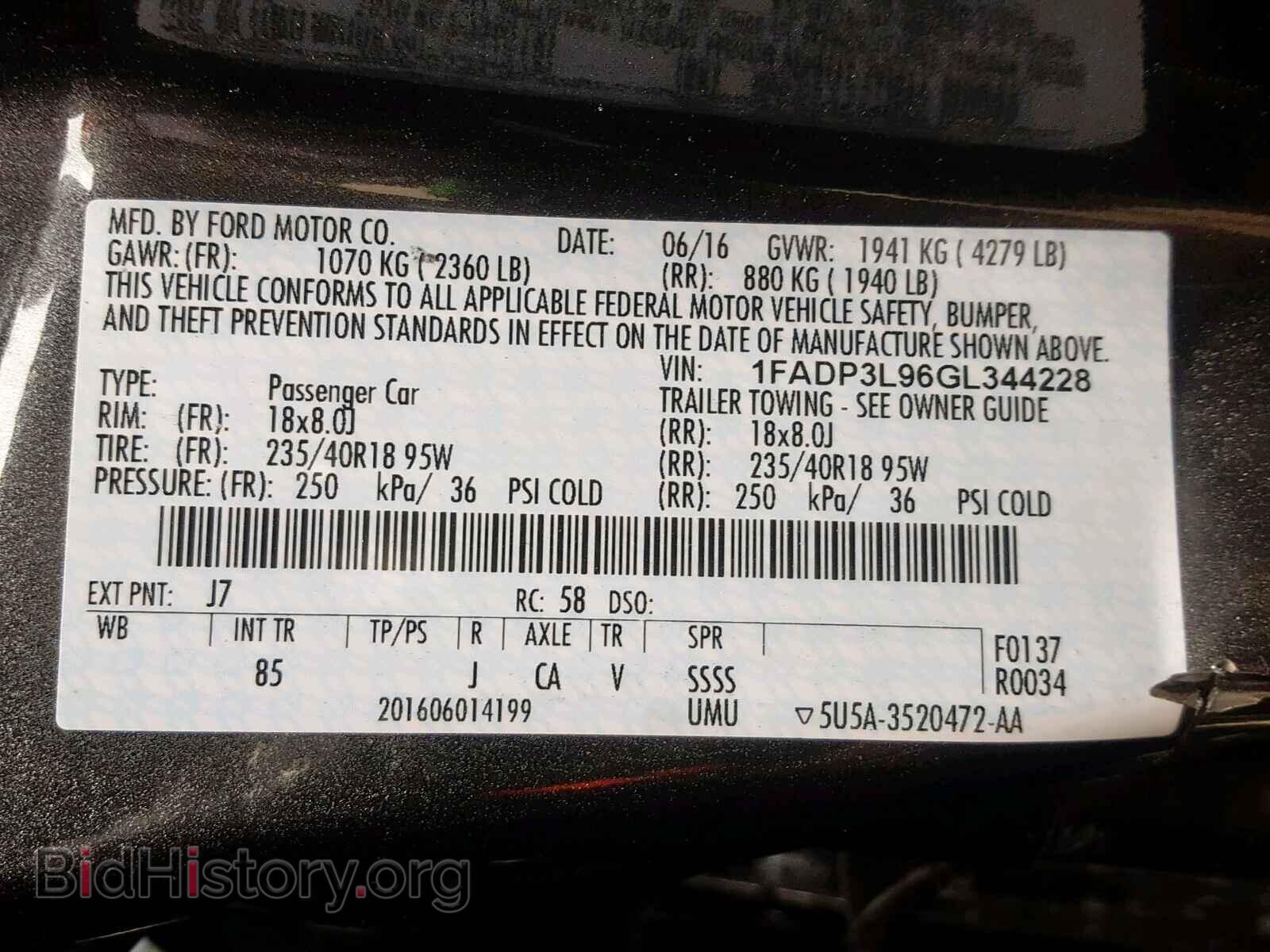 2016 FORD FOCUS - VIN: 1FADP3L96GL344228 - Photo 10