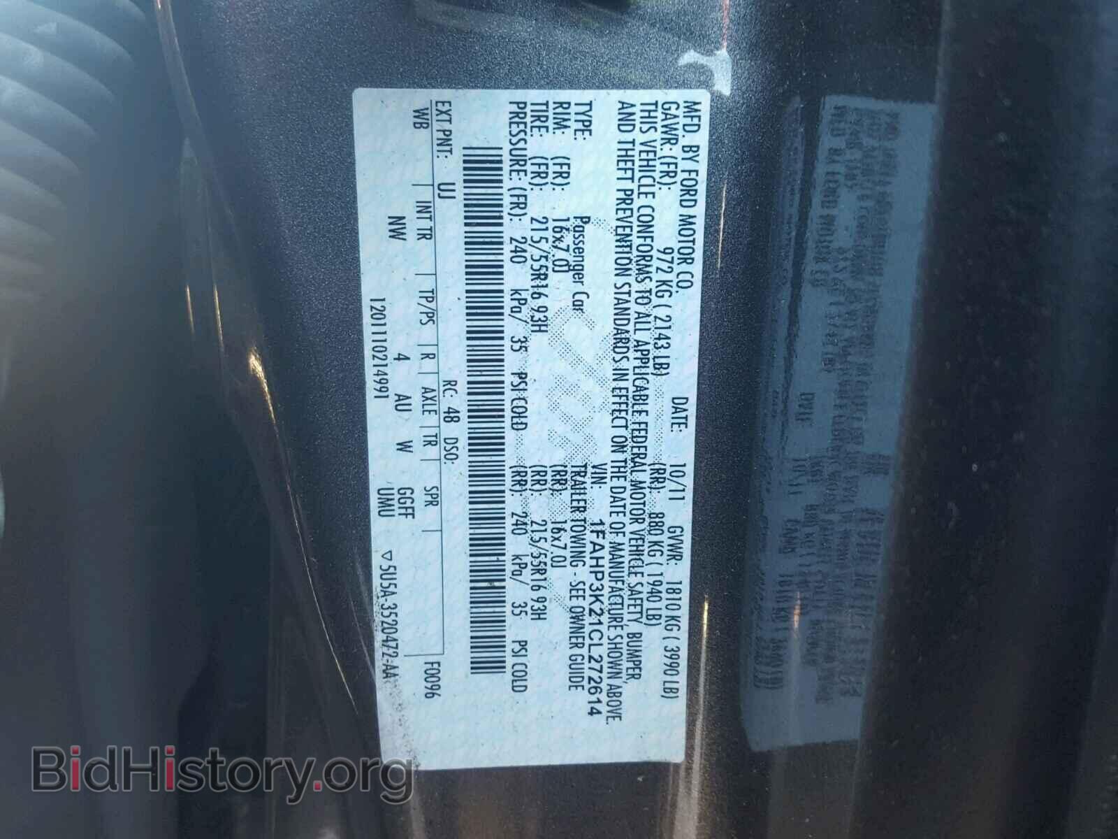 2012 FORD FOCUS - VIN: 1FAHP3K21CL272614 - Photo 10
